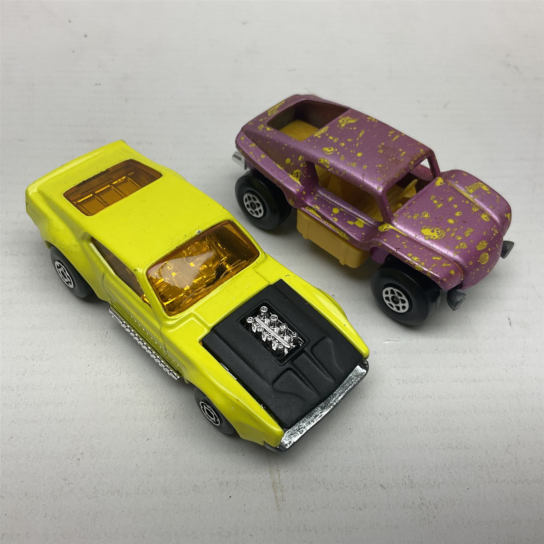 Matchbox 1-75 Series 'Superfast' ex-shop stock - eight models ccomprising 30d Beach Buggy, 41d Siva Spyder, 43d Dragon Wheels, 44d Boss Mustang, 45c Ford Group 6, 51d Citroen S.M., 52c Dodge Charger Mk.III and 75c Alfa Carabo in 39d Clipper box; all boxed (8)