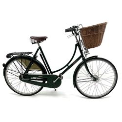 Lady’s Pashley Sovereign town bicycle with Brookes leather saddle and wicker basket 