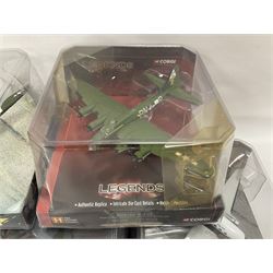 Corgi - five die-cast models of WW2 aircraft; and five models of warships; all boxed (10)