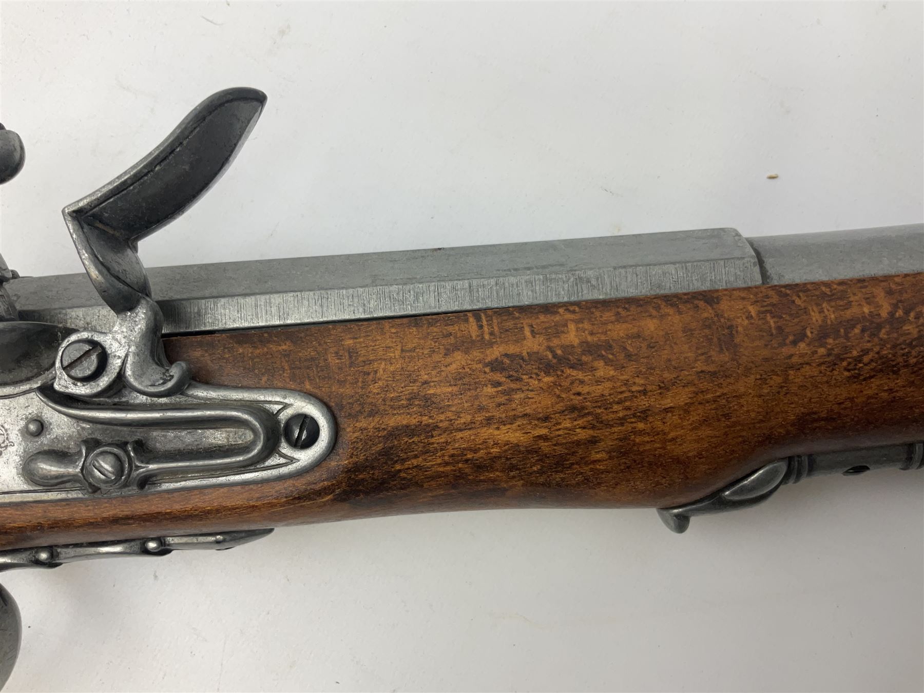 Webley Mark III .22 Sports Starting Pistol, top venting, with bakelite grips, boxed with instructions; and a reproduction Georgian Tower flintlock blunderbuss (2)
