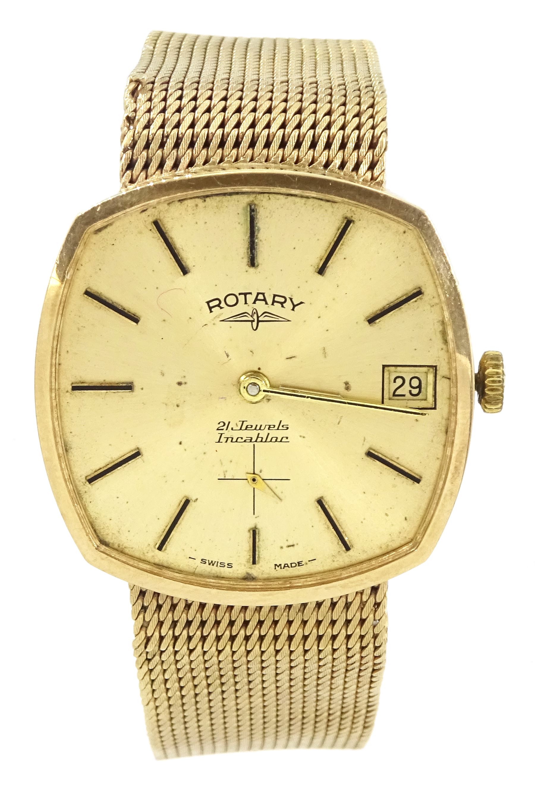 Rotary gentleman's 9ct gold manual wind wristwatch Wrist