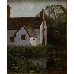 John Foulger (British 1942-2007): 'Willy Lott's Cottage' Flatford Mill, oil on board signed 24cm x 20cm