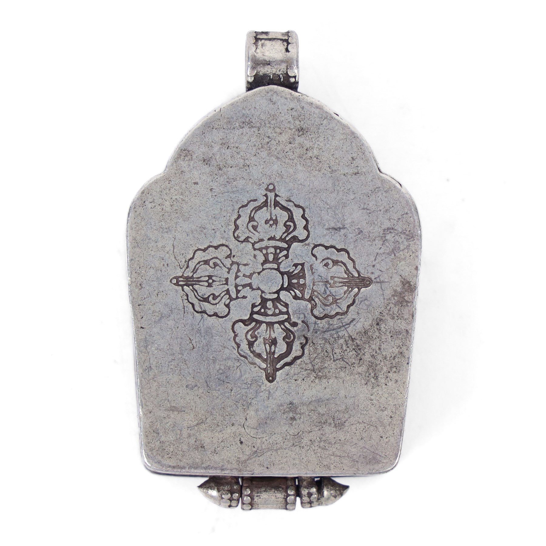 Pair of Tibetan prayer boxes, H5cm