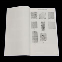 Alice Aldis (British 2002-); 'Toilet Paper Ornamentation - Collection One', hand-bound catalogue; together with three transfer-printed plates, largest D20cm 