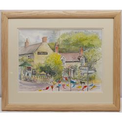 Penny Wicks (British 1949-): 'Blacksmiths Arms Lastingham', watercolour signed 29cm x 39cm