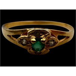 Two 18ct gold stone set rings