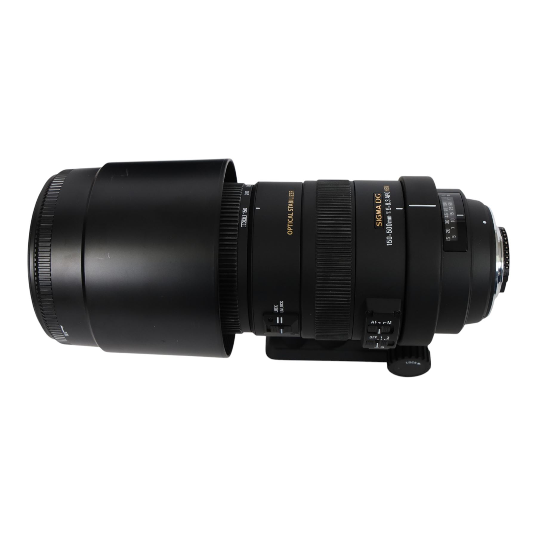 Sigma DG 150-500mm 1:5-6.3 APO HSM lens, in soft carry case