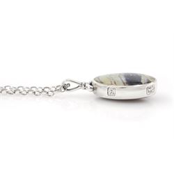 Silver blue john double sided pendant by David Scott Walker