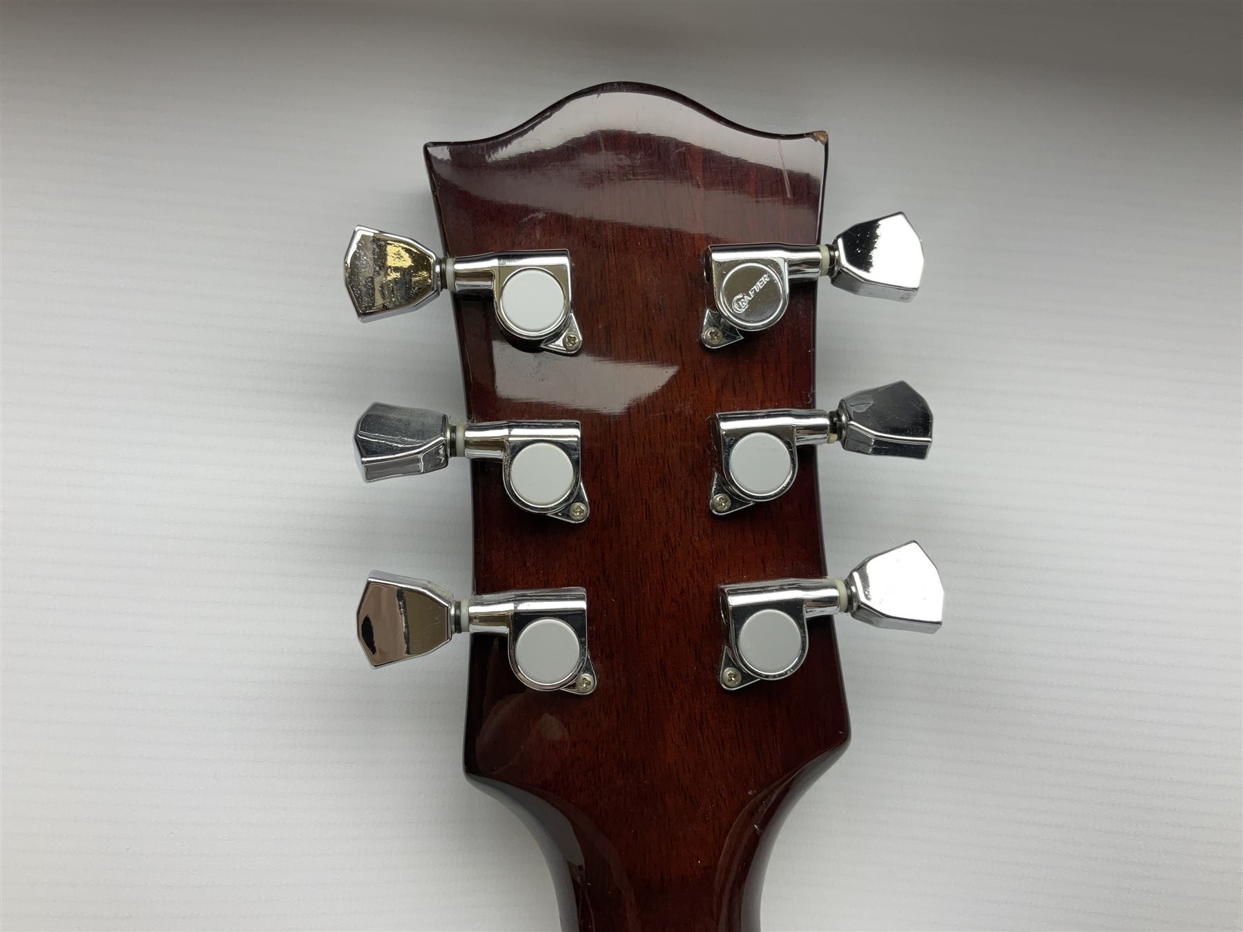 Westfield sunburst Les Paul style six-string electric guitar with ivory coloured trim L101cm; with Sunn ST-15 amplifier, serial no.VK-112435 (2)