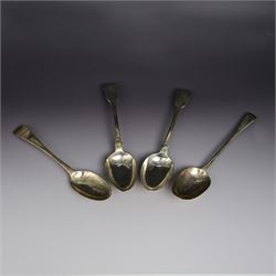 George II silver table Old English pattern table spoon, hallmarked London 1731, maker's ma...