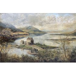 Philip Kilner (British 20th Century): Eilean Donan Castle - Scotland, oil on canvas signed 49cm x 74cm 