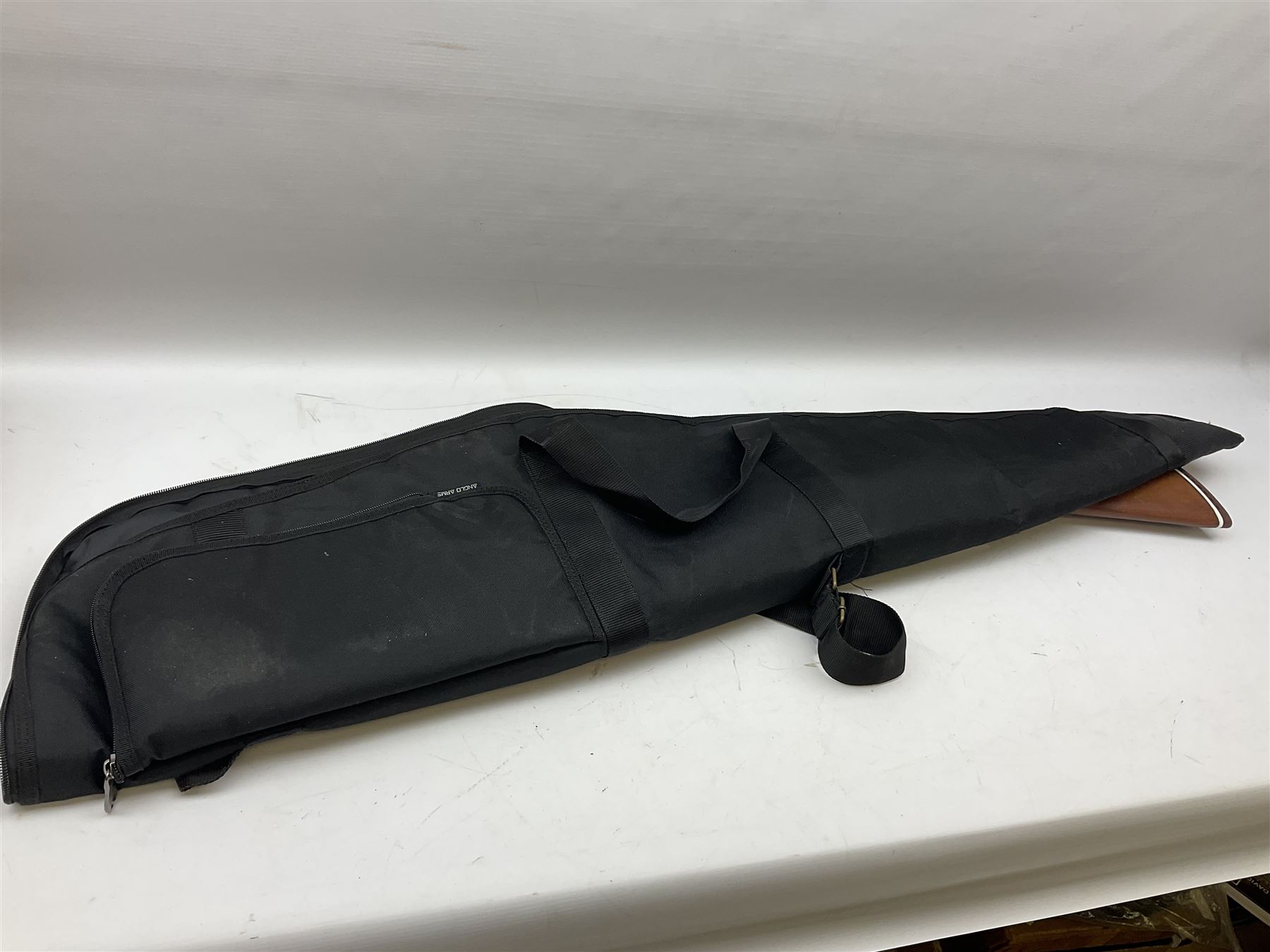 Hatsan .22 break-action air rifle retailed by Edgar brothers with 46cm barrel including fully integrated sound moderator, No.092031501; L113cm overall; in gun sleeve; together with Hawke Vantage 2-7x32 telescopic sight, Bressler Condor 24-72x100 spotting scope with carrying case and Velbon EF-61 tripod; all boxed (4)