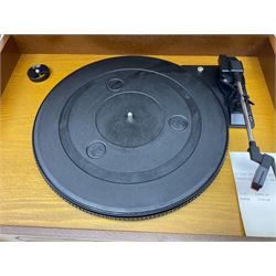 Vintage Collection Gramophone, model MT-GA05, record CD tape player AM/FM radio, W47cm H24cm 