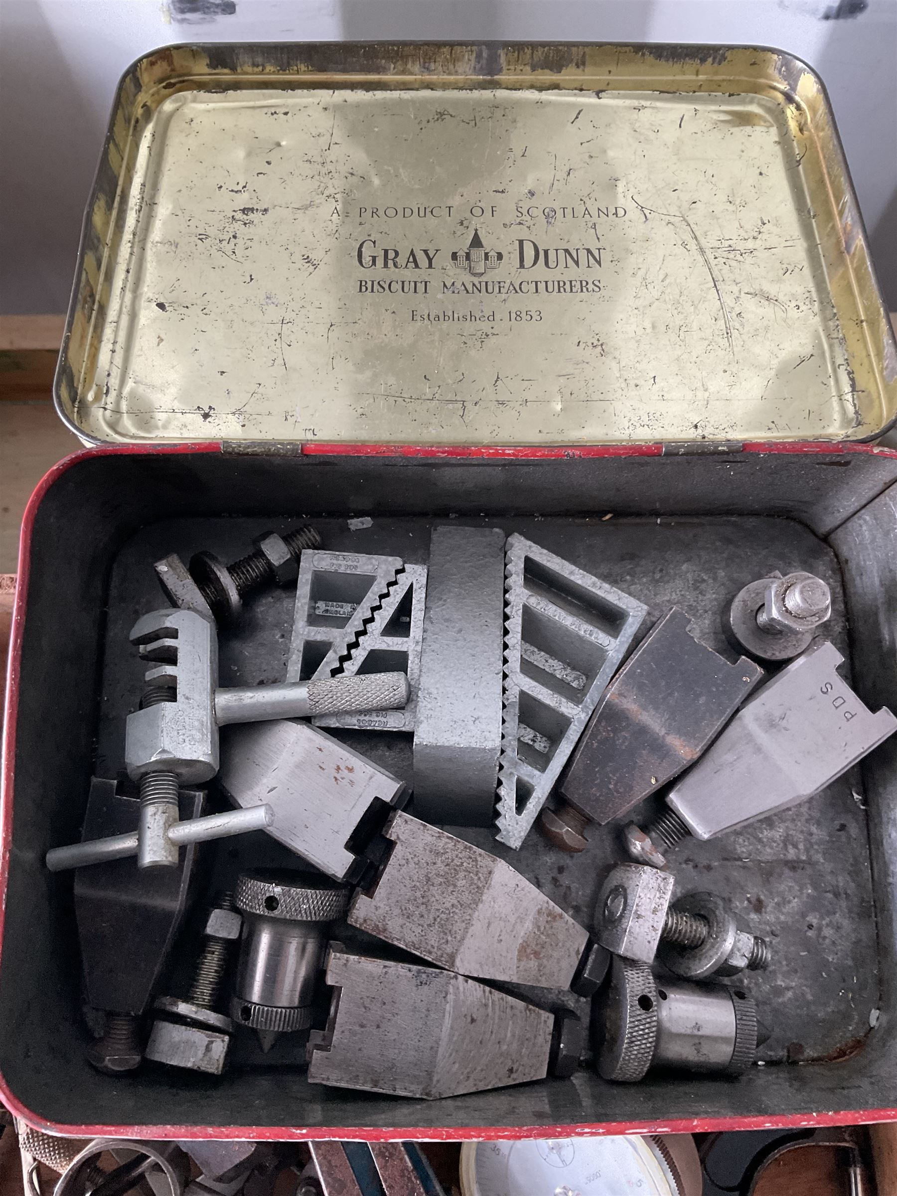 Clarke metalworker pillar drill and Clarke, CBG-6RS bench grinder with accessories, measuring tools etc.  - THIS LOT IS TO BE COLLECTED BY APPOINTMENT FROM DUGGLEBY STORAGE, GREAT HILL, EASTFIELD, SCARBOROUGH, YO11 3TX