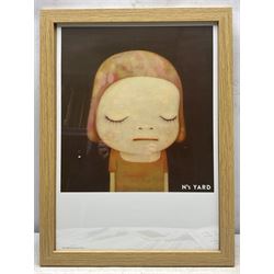 Yoshitomo Nara (Japanese 1959-): 'Dead of Night', offset lithograph, inscribed verso 37cm x 34cm 