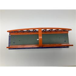 Hornby Dublo - Breakdown Crane No.4062 with screw jacks in plain red box with end label; D1 Girder Bridge, boxed; and T.P.O. Mail Van Set, boxed with mail bags (3)