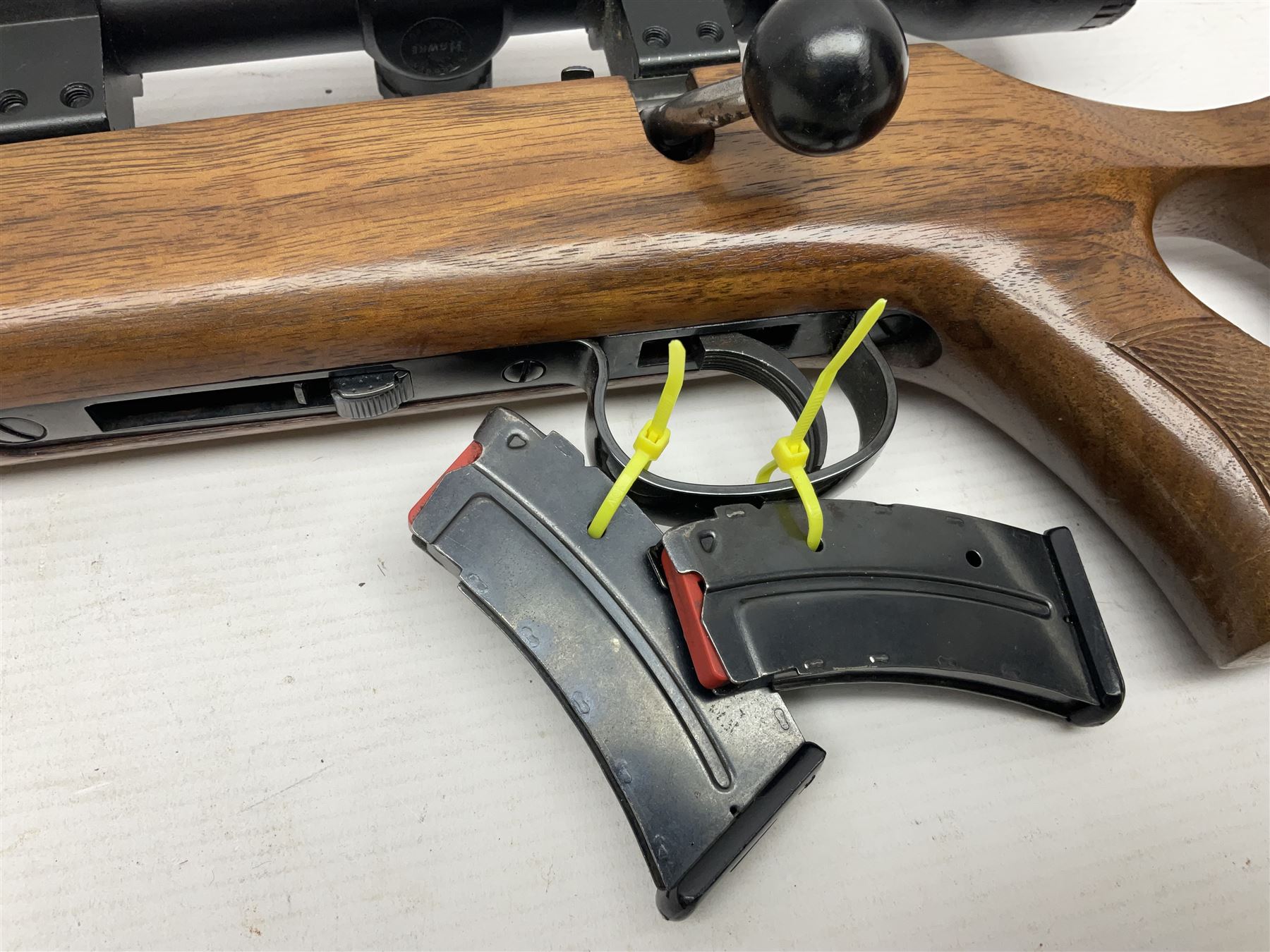 SECTION 1 FIREARMS CERTIFICATE REQUIRED - LEFT HANDED J.G. Anschutz .22 long round bolt action rifle, the 36cm (14