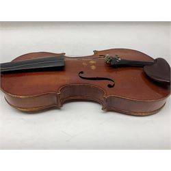 1920s Czechoslovakian violin, bearing label for Antonius Stradivarius Faciebat Anno 1826