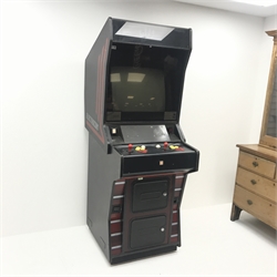 Electrocoin 'Xenon' arcade machine, with 'Thunder Zone' game cartridge, W69cm, H187cm, D93cm