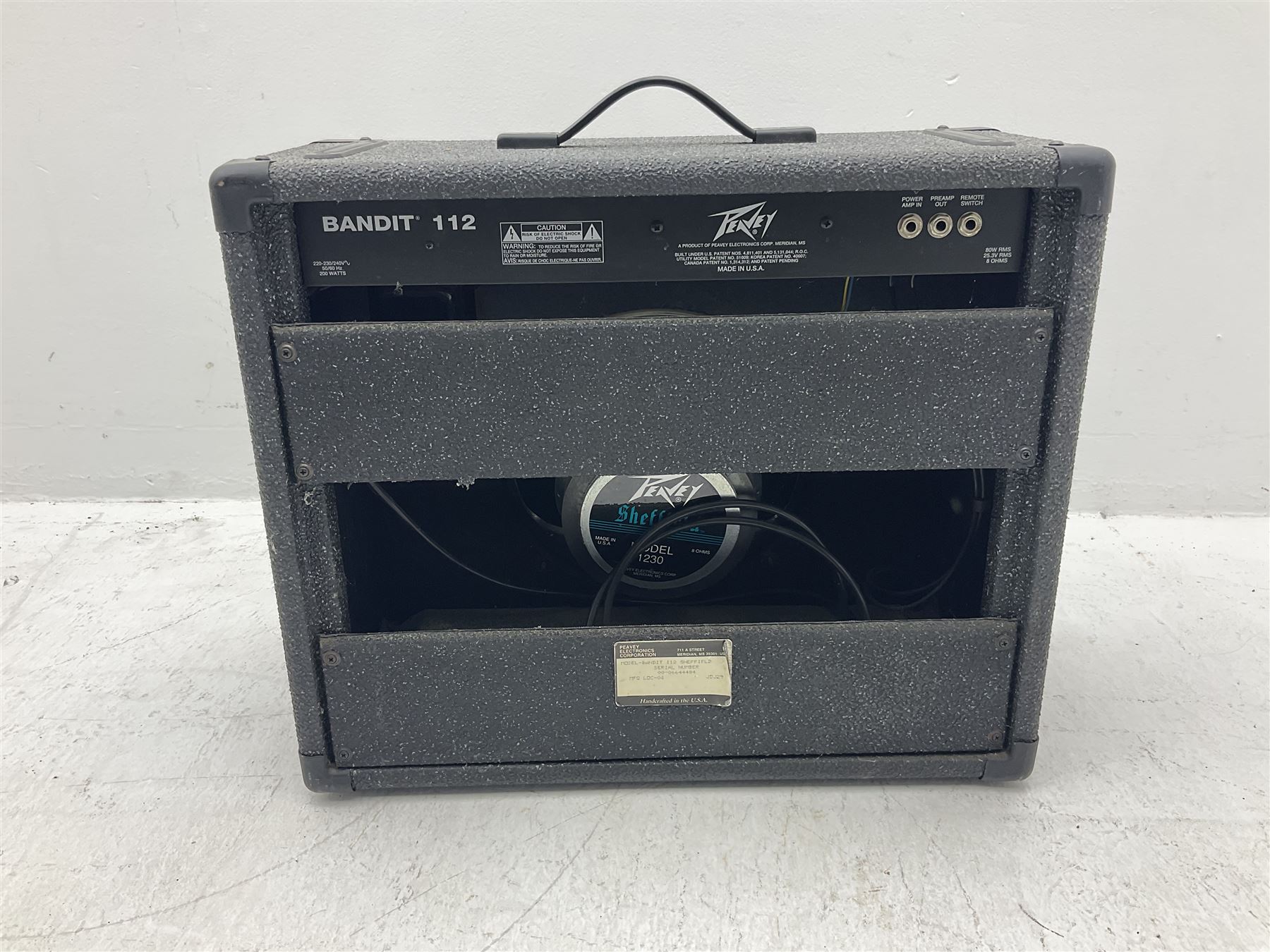 Peavey Bandit 112 amplifier, serial no. 00-06644484, L55cm