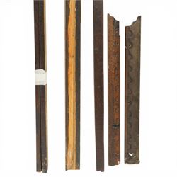 Mouseman - 1940s panelled and adzed oak front door with frame, iron rope twist handles, with carved mouse signature, by Robert Thompson of Kilburn 