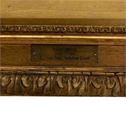 Robert Jobling (Staithes Group 1841-1923): 'Cowbar Nab - Yorkshire Coast', oil on canvas signed and dated 1914, original title label verso 71cm x 91cm 
Provenance: exh. Artists Belgian Relief Fund, Newcastle 1914, presented by the artist, label verso