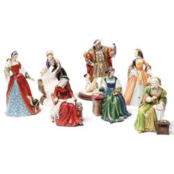 Royal Doulton limited edition set, King Henry VIII HN3350, and his six wives, comprising C...