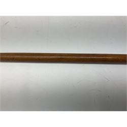 Late 19th/early 20th century sword stick/walking cane with 38cm fullered steel blade 85cm overall