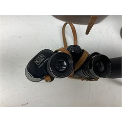 Eleven pairs of binoculars, to include Zeiss Wetzler 20x50, Taylor-Hobson Bino Prism No.2 Mk.III military stamped 1943 with broad arrow,  Swift Tecnar 16x50, J.T Coppock Oceanic Bloomed 10x50, Hensoldt Wetzlar Dialyt 7x42 etc