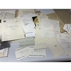 Over five-hundred and fifty autographs and signatures on cards letters and photographs etc including Haile Selassie, William Huskisson, Lyndon B. Johnson, Richard Nixon, Gerald Ford, George Bush, Kim Campbell, Edward Heath, James Callaghan, Robert Runcie, Joshua Logan, Jack Swigert, Sally K. Ride, Bernard Cornwell, Joanne Whalley, Bette Davis, Josephine Baker, Joe DiMaggio, Salvador Dali, Joan Crawford, Viscount Gort VC, James Agate, Hartley Shawcross, Earl of Athlone, Archbishop Makarios, Leif Erickson, Paul Reynaud, Prince Peter of Greece and Denmark, Henry Fonda, Leon Brittan, Michael Foot, David Steel, David Owen, Willie Whitelaw, Norman Tebbit, Roy Hattersley, Aneurin Bevan etc