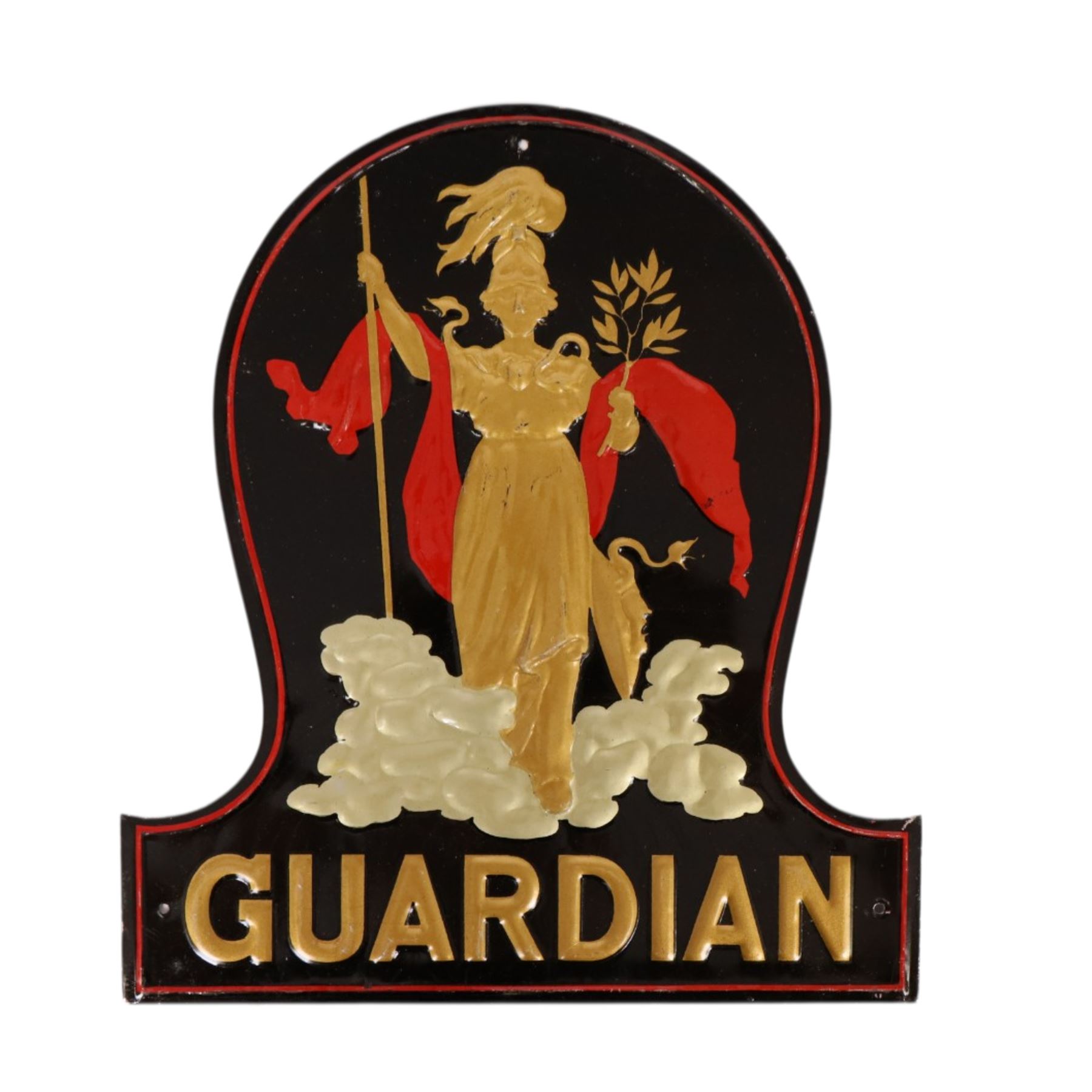 Group of ten Guardian Assurance Company fire insurance marks, H23cm