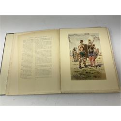 General De Fonclare: L'Armee Francaise A Travers Les Ages - L'Infanterie. Paris 1930. Hand coloured plates. Original card binding loose in later folder; Chaperon Eugene: Le Soldat Francais. Paris Ndc1895; and Deutsche Reichsmarine Dienst Und Leben Der Matrosen cigarette card album c1936 (3)