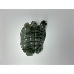 A Chinese carved jade tortoise, L10cm. 