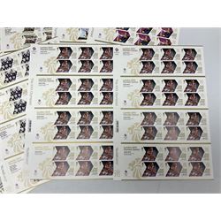 Queen Elizabeth II mint decimal stamps, all being London 2012 Olympic games 1st class, face value of usable postage approximately 205 GBP