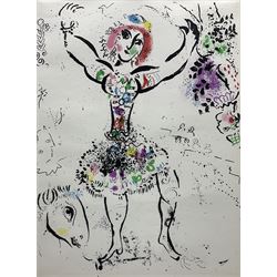 After Marc Chagall (French 1887-1985): 'La Jongleuese' (The Juggler), original colour lithograph pub. Mourlot Paris 1960, 32cm x 23cm