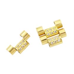 Rolex Oyster Perpetual Datejust ladies 18ct gold automatic wristwatch, circa 1983, Ref. 69178, serial No. 8058240, champagne dial diamond dot hour markers and outer diamond ring, after market diamond set bezel and lugs, on 18ct gold President bracelet, set with after market diamonds, with AIGL report and additional links