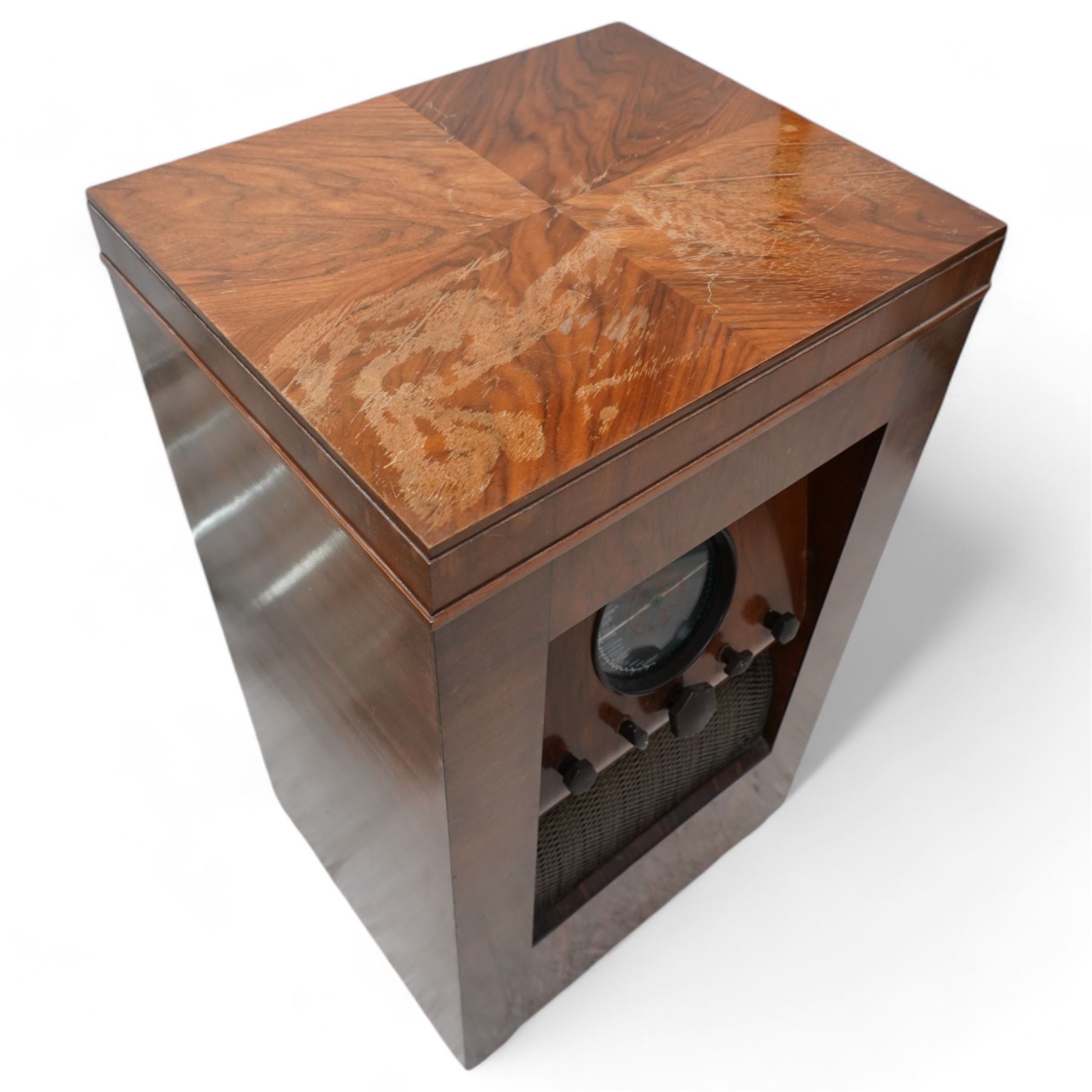 RGD - 1937 walnut cased radiogram, model number. 535 and large collection of records 