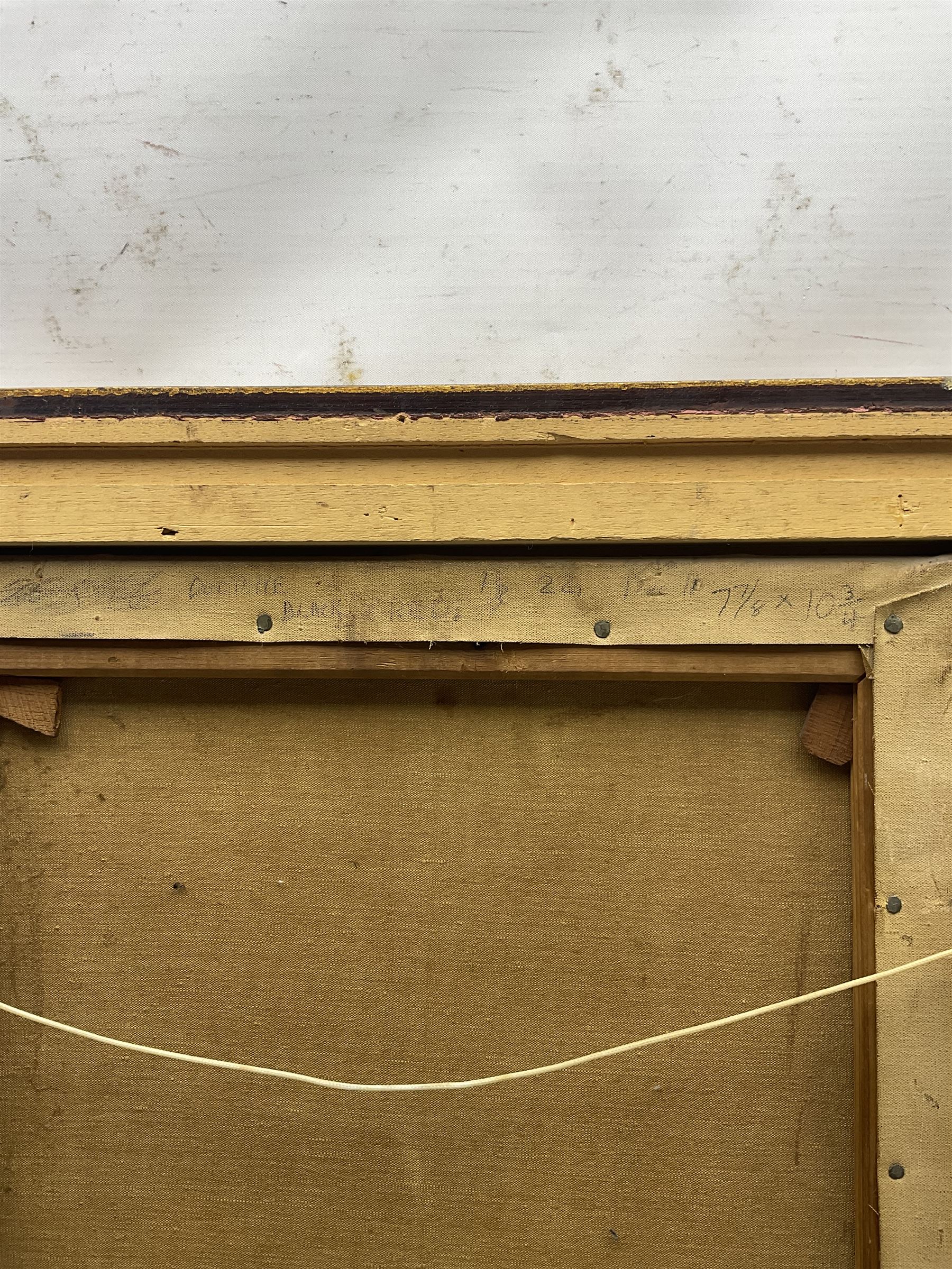 Anna Katrina Zinkeisen (Scottish 1901-1976): 'Black and Red' - Edward VII and Lillie Langtry, oil on canvas unsigned, titled and indistinctly inscribed verso 50cm x 39cm 