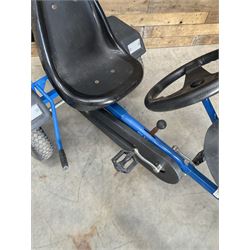 Tectake Kart two-seater blue-go kart with brake