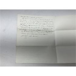 George IV Coronation ephemera, comprising a hand written description of the Coronation Procession as experienced by J.Rivington Hill, sent to his sister Miss Hannah Maria Hill, dated 26th July 1821, a hand drawn map of the Coronation route, probably by the same hand and newspaper cuttings from 1937, relating to the Coronation of George VI, together with a three hand written extracts of William Pitts speech in support of William Wilberforce on the abolition of slavery in 1792, taken from two books, including Life of the Right Honourable William Pitt, by Philip Henry Stanhope and a printed copy of the 'Memoir of the Late Henry Park Esq Surgeon of Liverpool'