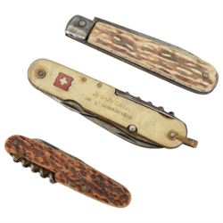 Collection of pen knives, including Swedish barrel knife, with steel blade, marked Segerstrom Eskilstuna, Pradel, Jowika, Springer etc 
