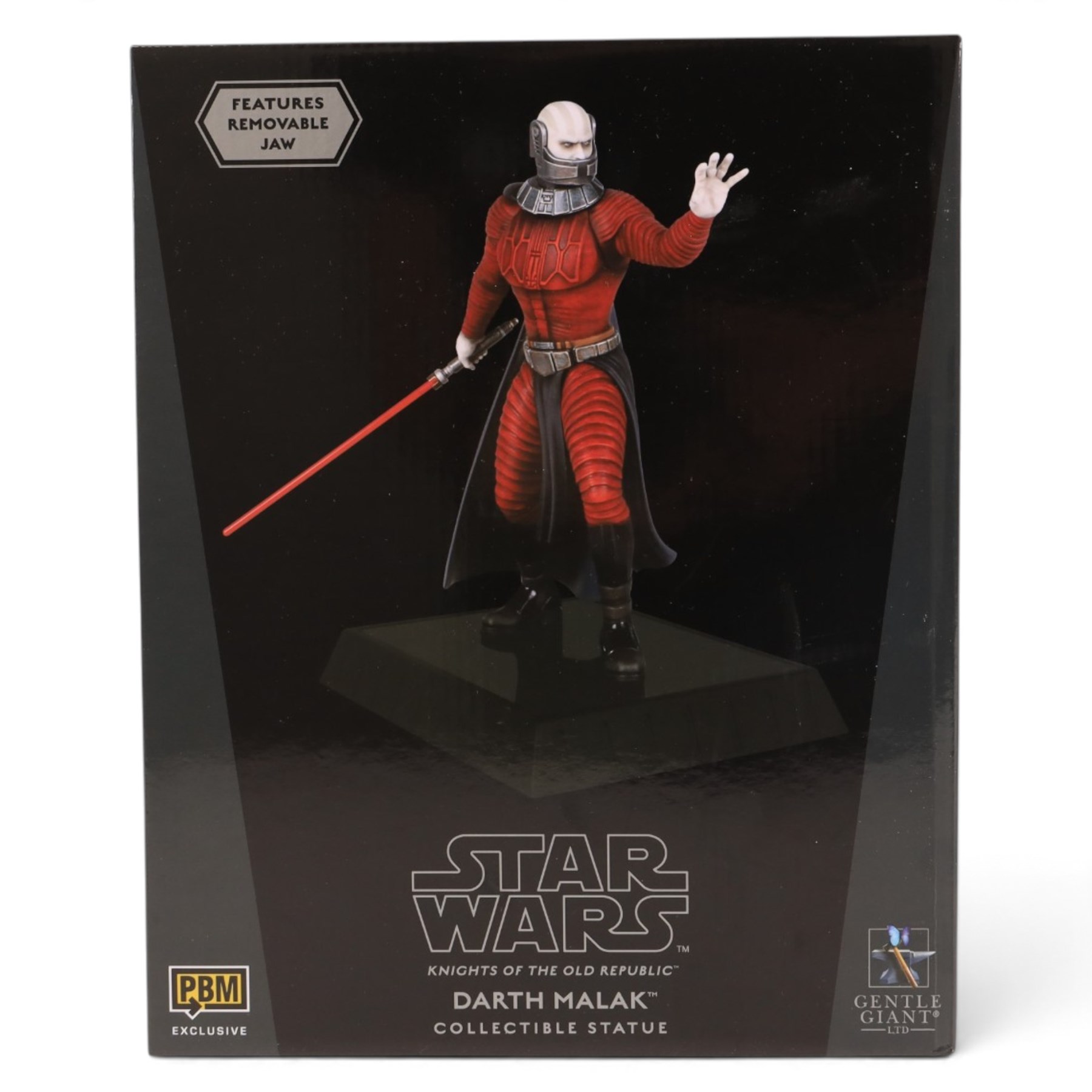 Three Gentle Giant Star Wars The Old Republic statues/busts, comprising a limited edition Darth Malak collectible statue limited edition no. 9/900, Darth Malgus Deluxe Mini Bust no. 257/1430 and a collector's edition Darth Malgus Statue, all boxed