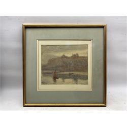 Nelson Ethelred Dawson (British 1860-1941): Over Whitby at Sunset, watercolour signed 22cm x 26cm 