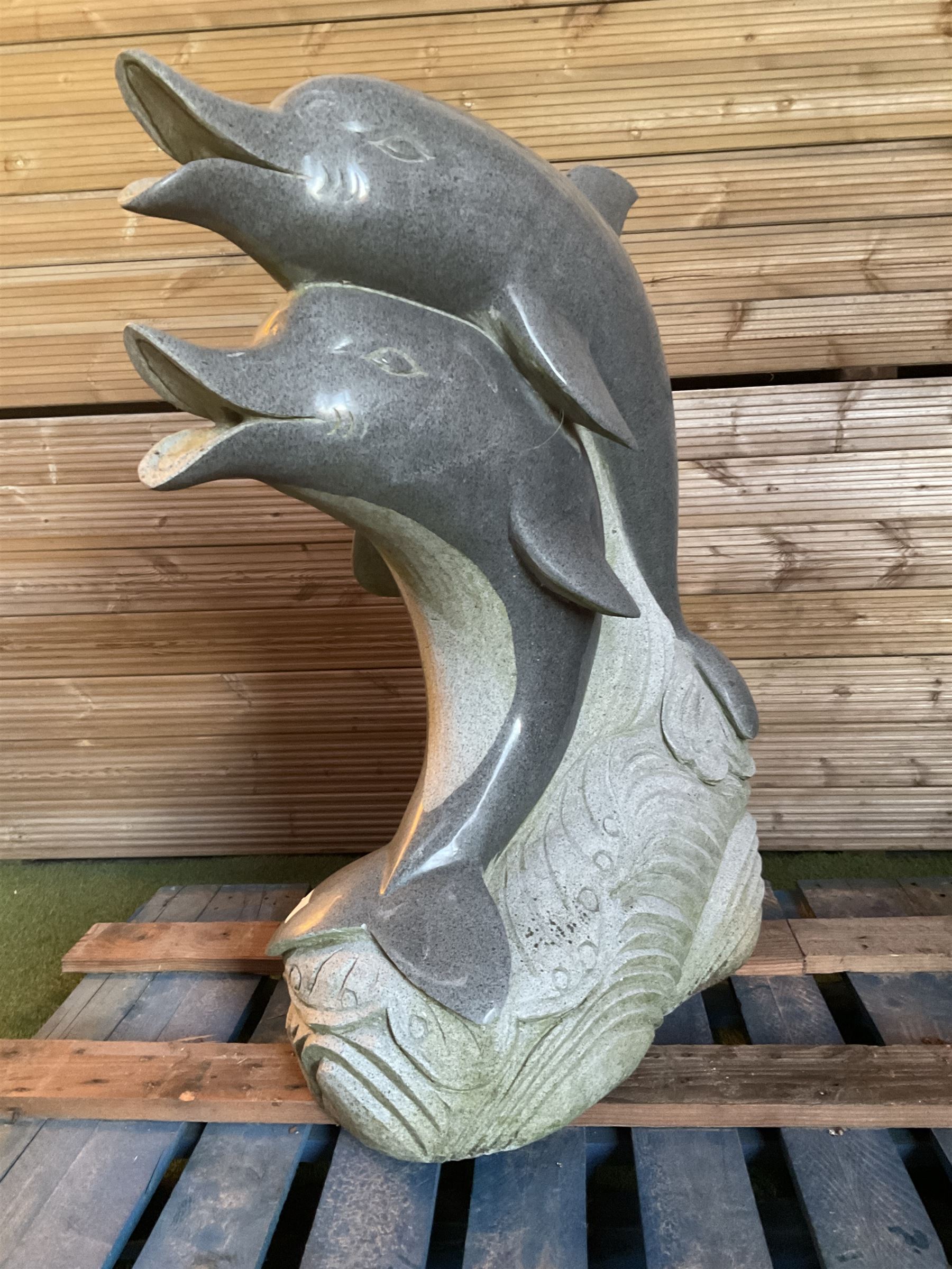 Large Granite dolphin sculpture  - THIS LOT IS TO BE COLLECTED BY APPOINTMENT FROM DUGGLEBY STORAGE, GREAT HILL, EASTFIELD, SCARBOROUGH, YO11 3TX