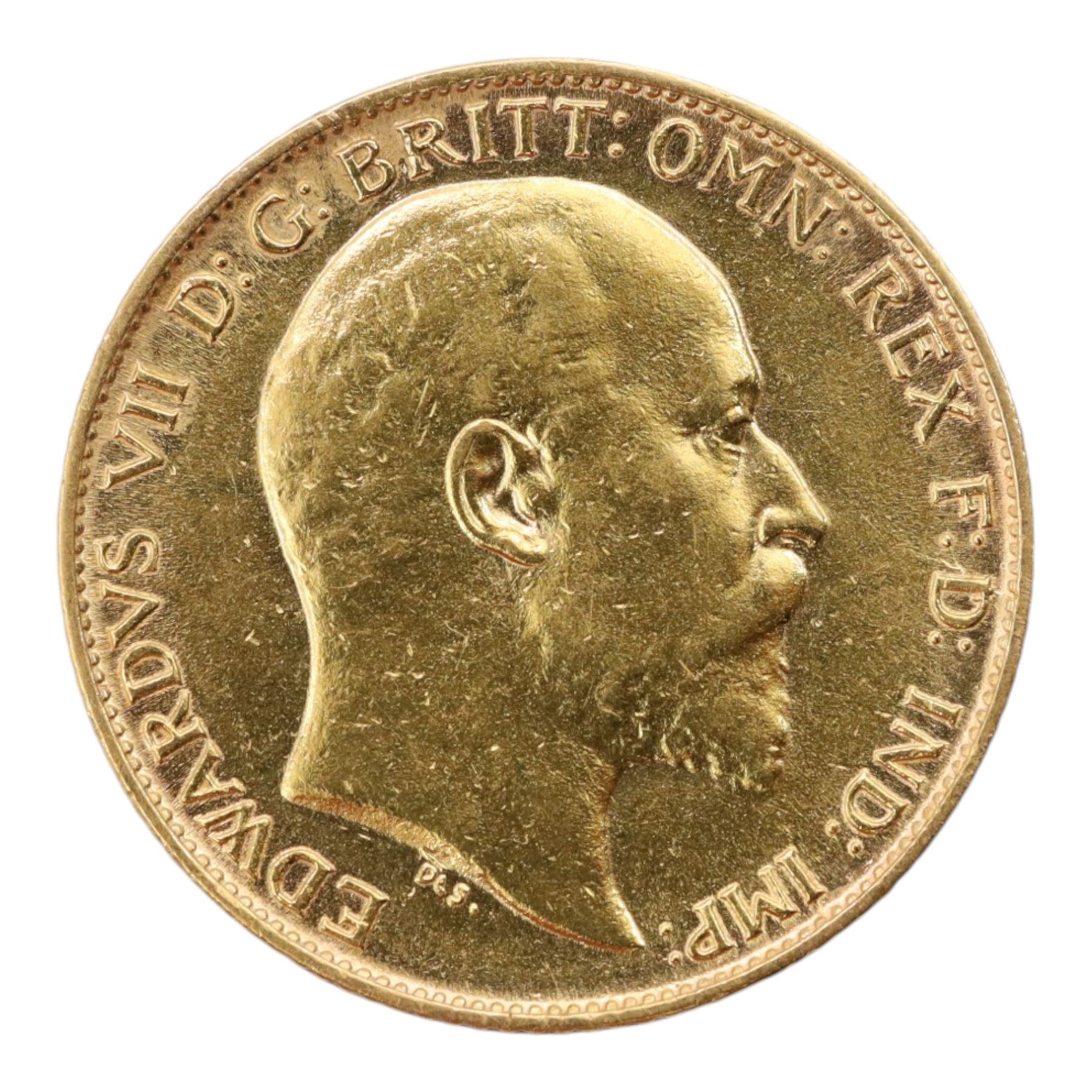 King Edward VII 1910 gold half sovereign coin