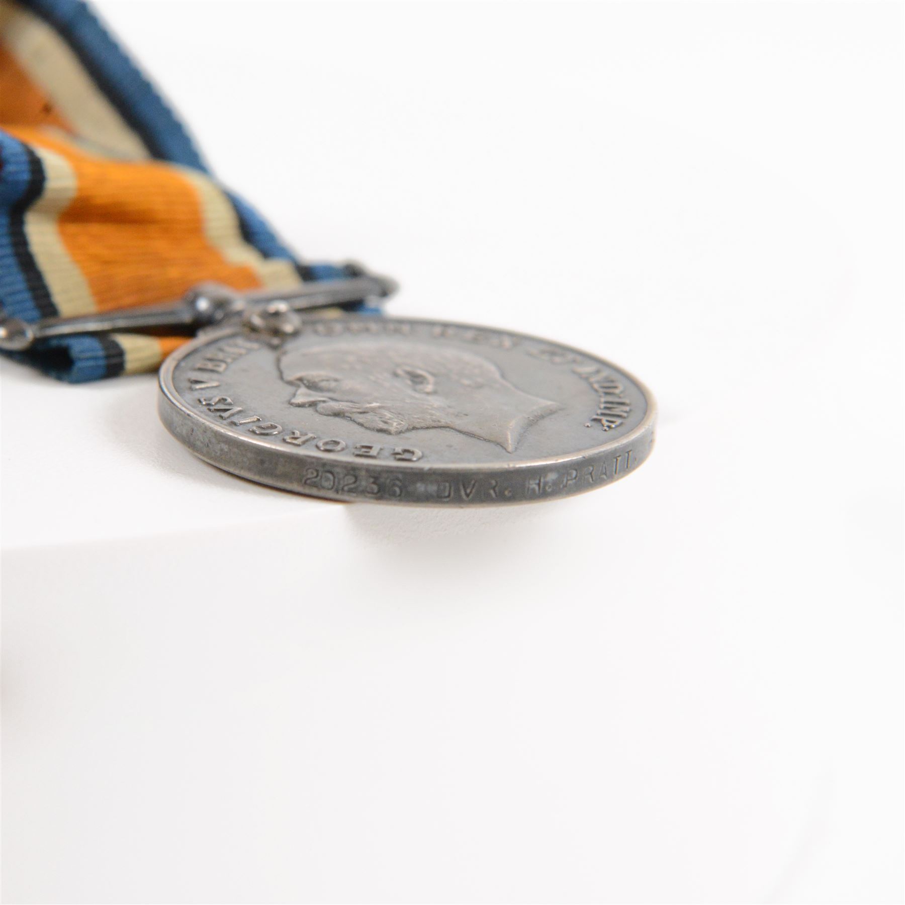 WWI medal trio, 1914-15 star, War medal and Victory medal, awarded to 20238 DVR; H Pratt. R.F.A 