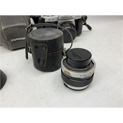 Quantity of cameras and lenses to include Topcon Unirex camera etc with cases
