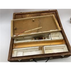 Schott Prelude four-piece bass recorder with nickel crook and mounts L95cm, in scratch-built carrying case