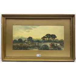 T Wilton (British 19th/20th century): 'Pulborough - Sussex' and 'Evening, Eashing - Surrey', pair watercolours signed, titled on the mount 25cm x 50cm (2)