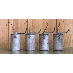 Set of four market stall sellers carbide gas lamps, 19th century by 'Maine lighting compan...